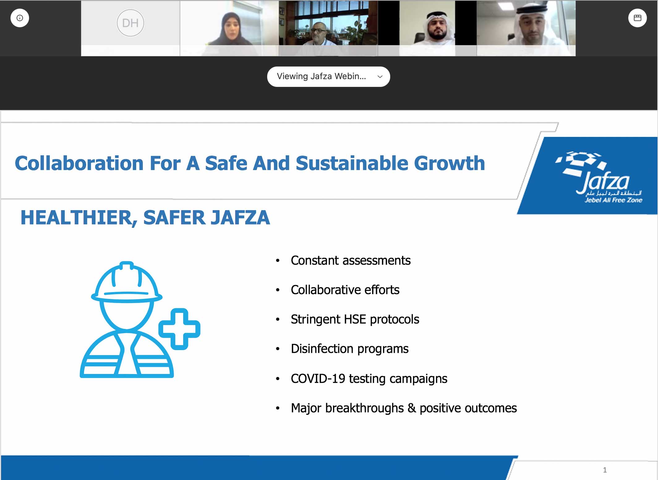 Image for Jafza Sets A New Benchmark With ‘Collaboration For Safe And Sustainable Growth’ Webinar