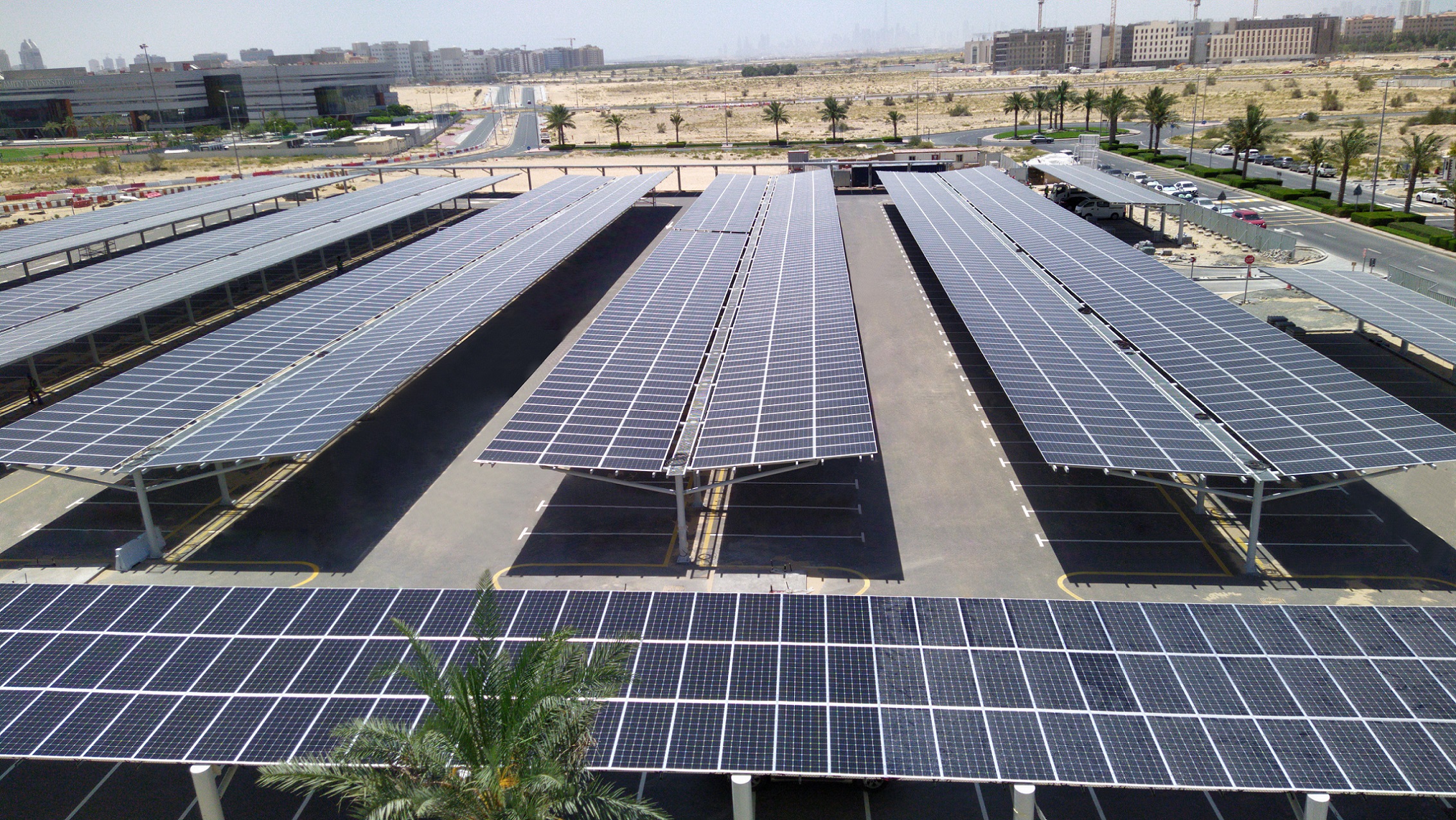 Image for Dubai International Academic City, Dubai Outsource City Complete Solar PV Carports In Partnership With ENOVA