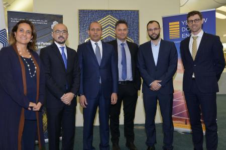 Image for APICORP headquarters gets green makeover, signs solar lease and shared energy savings agreements with yellow door energy