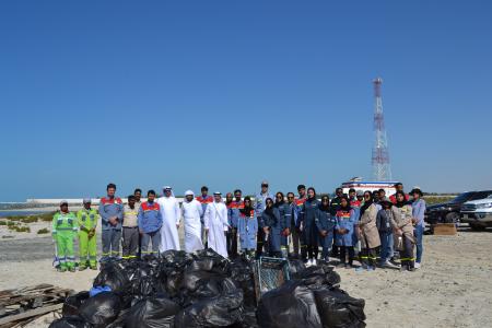 Image for EGA volunteers clean up Al Taweelah beach ahead of turtle nesting