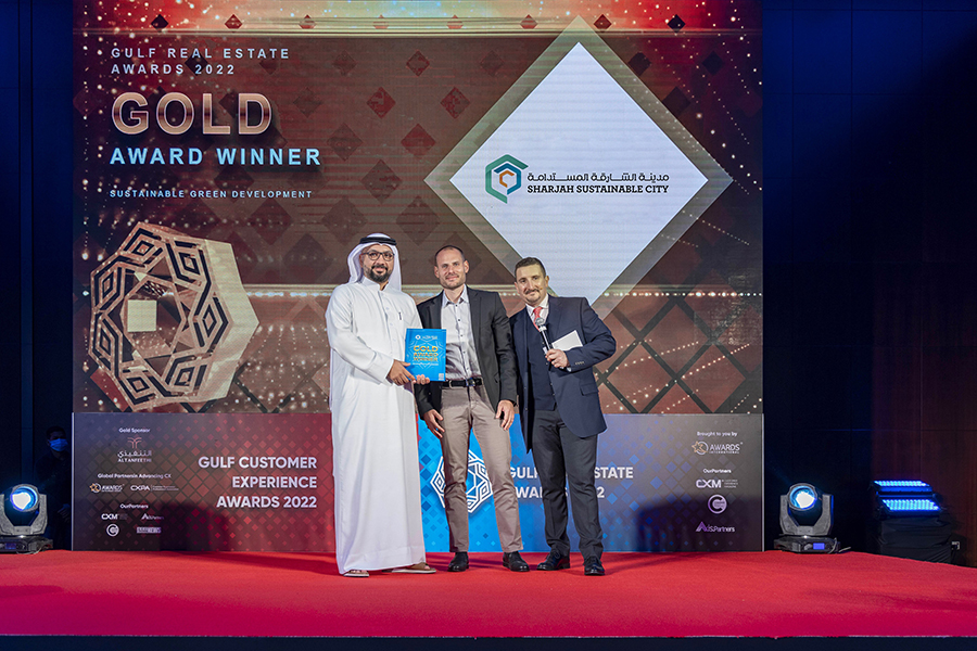 Image for Sharjah Sustainable City Awarded Gold Twice At Gulf Real Estate Awards 2022