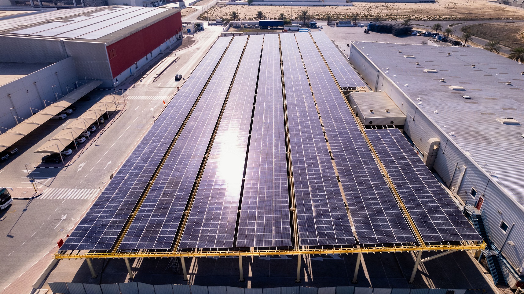 Image for Towards Net Zero: Nestlé Pure Life & Yellow Door Energy Switch On Solar Carport In United Arab Emirates