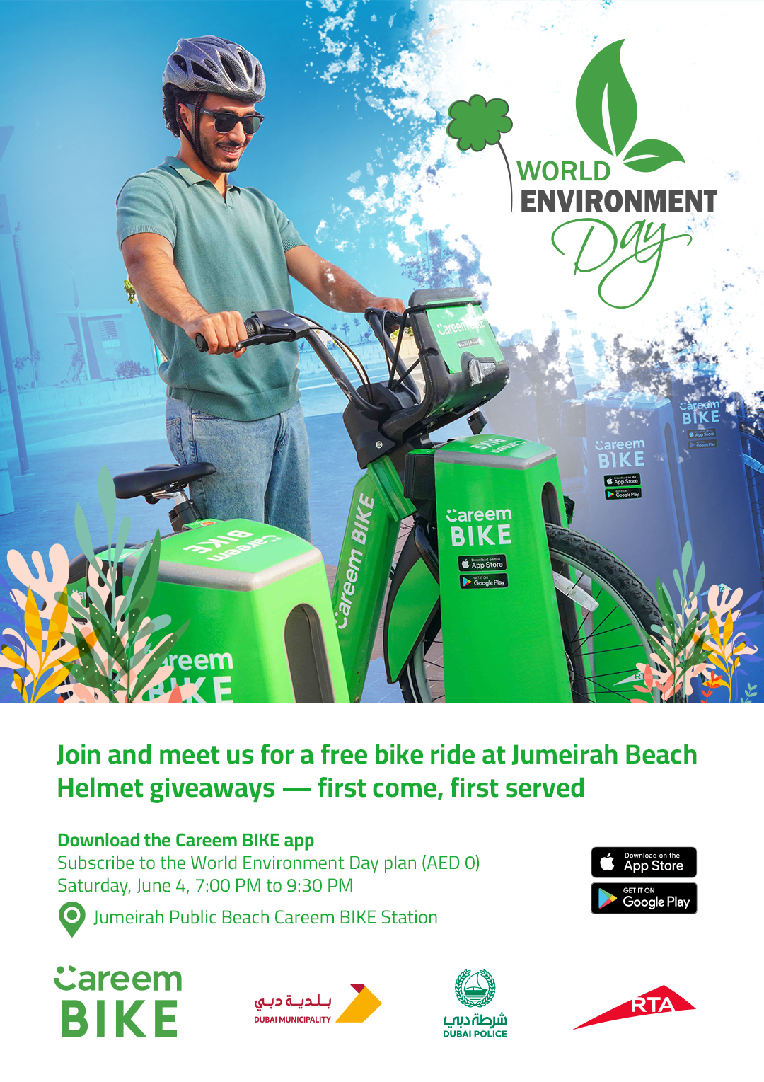Image for Careem Celebrates “World Environment Day” By Offering Free Electric Pedal-Assisted Bike Rides In Dubai