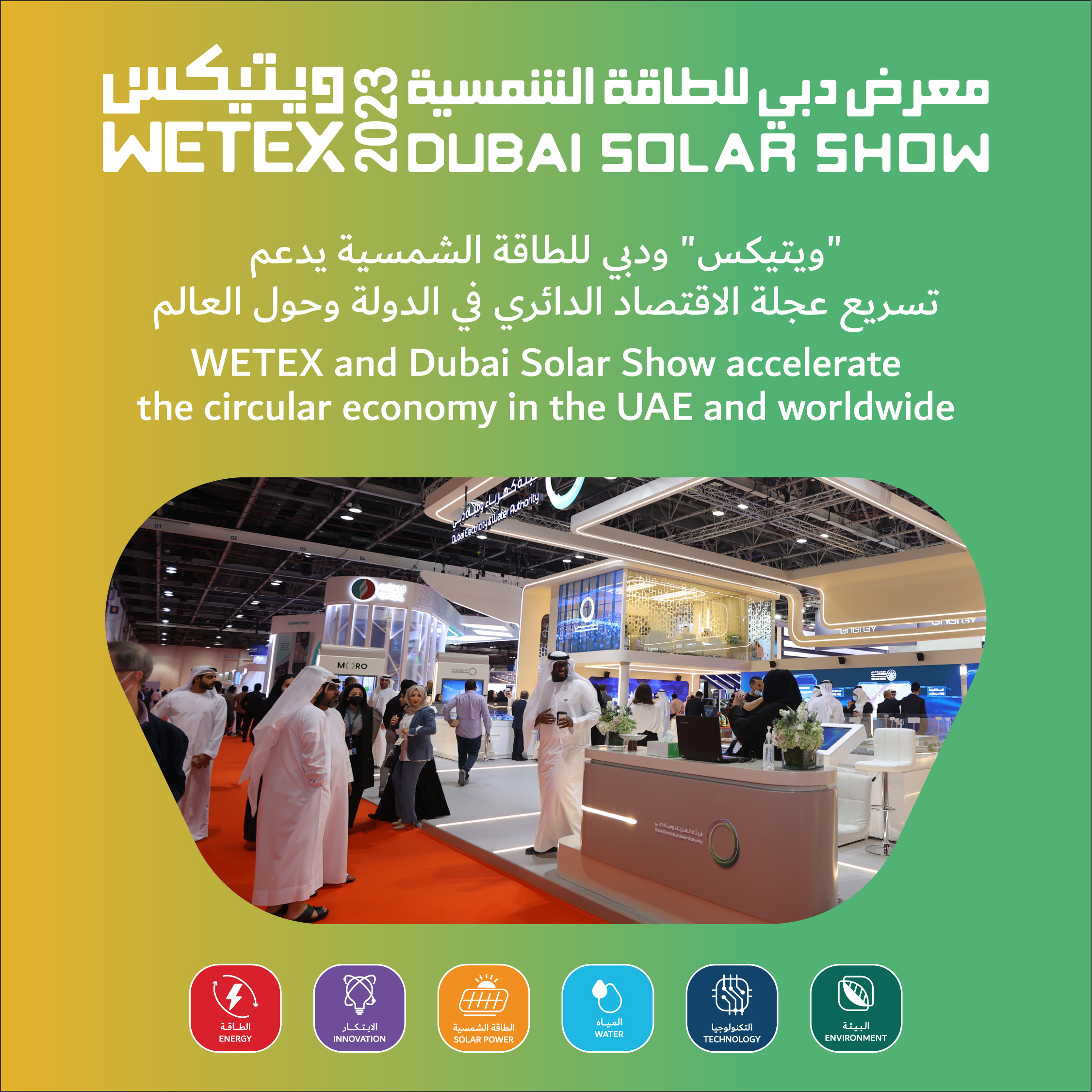 Image for WETEX And Dubai Solar Show Promotes Circular Economy Adoption In The UAE And Worldwide