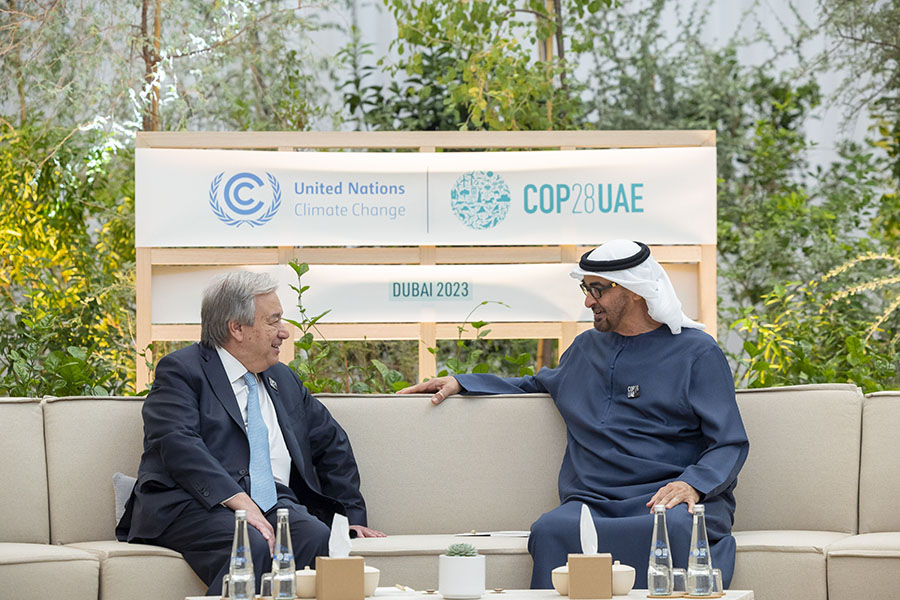 Image for UAE President, UN Secretary-General Discuss COP28 Agenda And Regional Developments