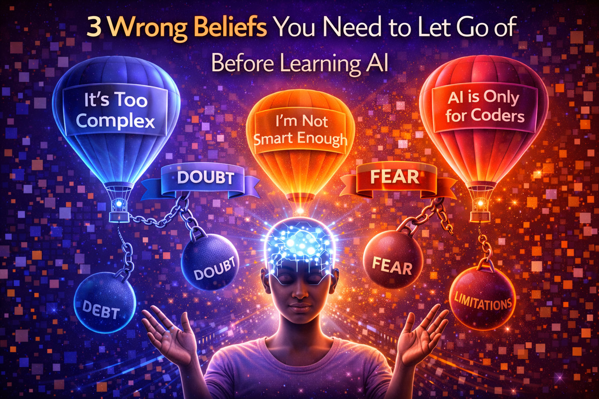 Image for 3 Wrong Beliefs You Need To Let Go Of Before Learning AI