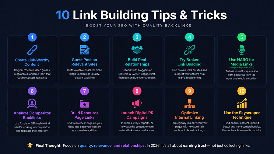 Image for 10 Powerful Link Building Tips And Tricks That Actually Work In 2026